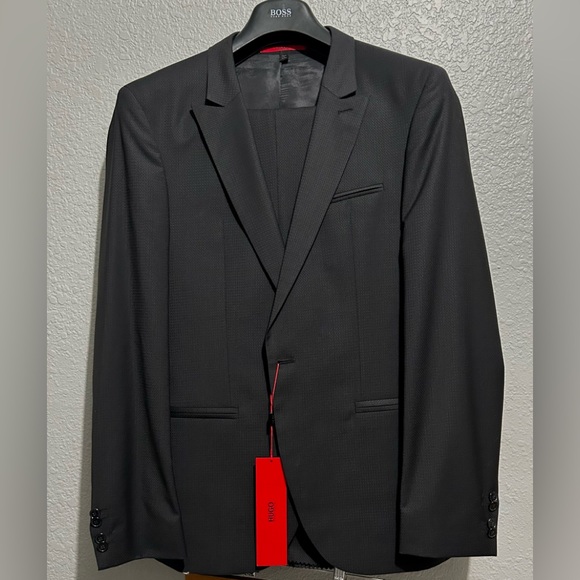 HUGO Charcoal Men's Suit Jacket